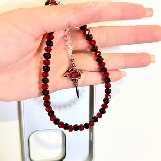 Dark Romances Red and Black Phone Charm