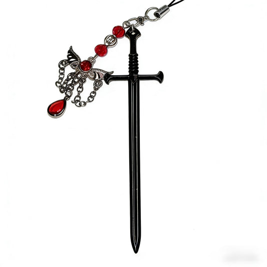 Gothic Y2K Sword Pendant Phone Charm