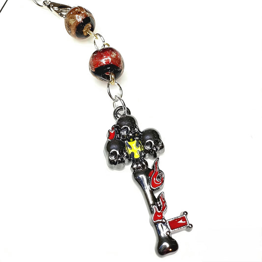 Skull Candle Head Phone Charm