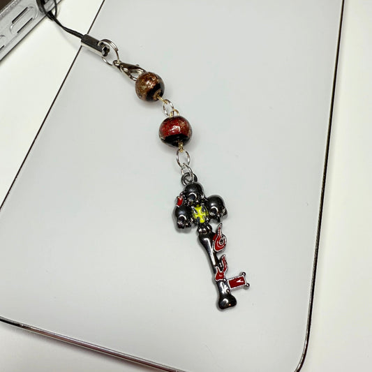 Gothic phone charm keychain