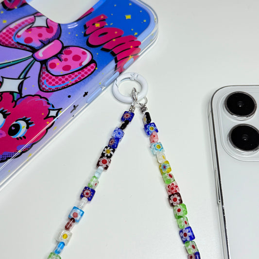 Vintage Floral Phone Charm