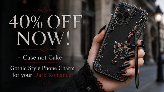 case not cake dark aesthetics phone charm gothic style fashion