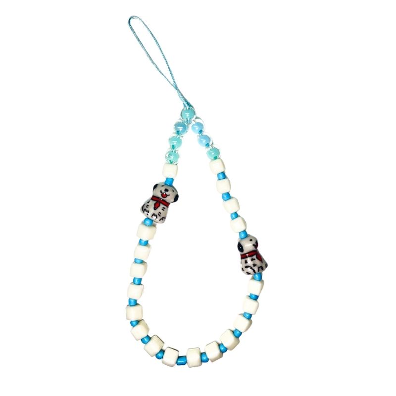 cute happy dogs phone charm
