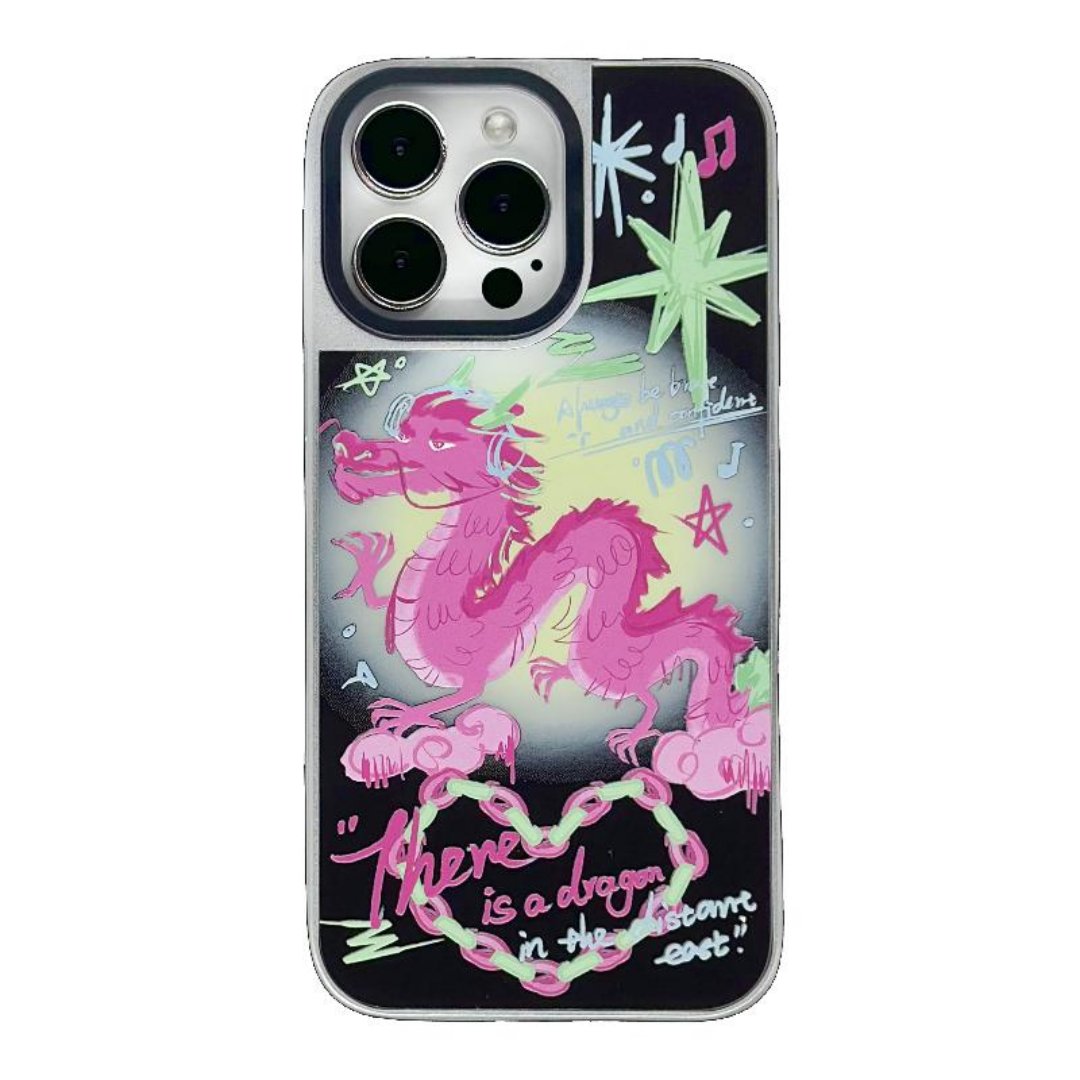 Pink Dragon Mirror iPhone Case Pink Dragon Mirror iPhone Case