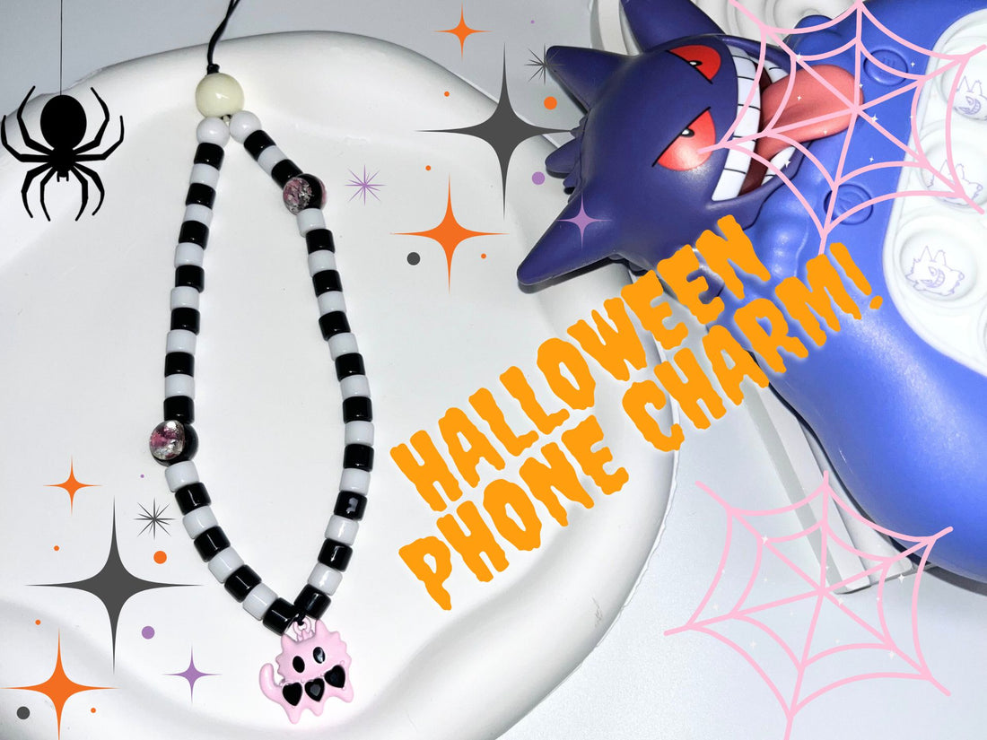 Add some fun to your phone : The Zebra Pink Boo Phone Charm by Case not Cake for Halloween