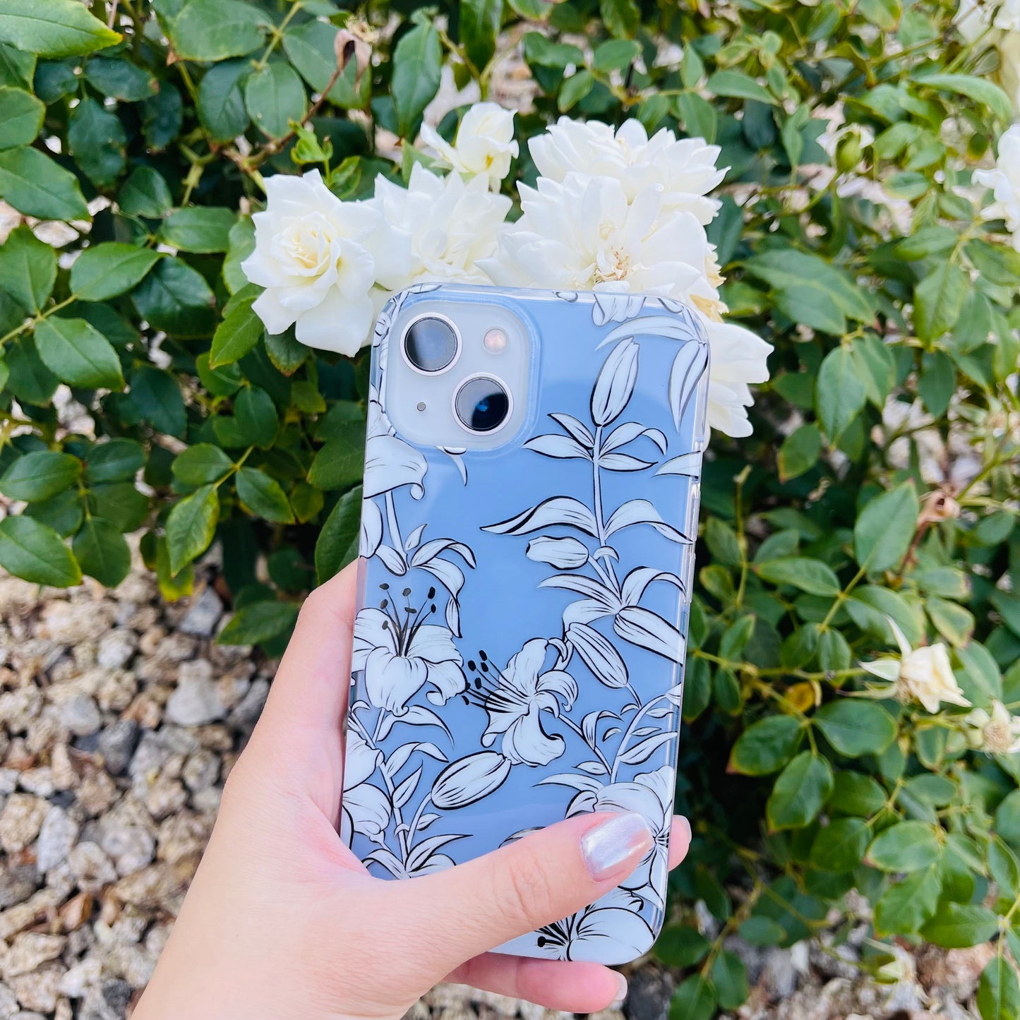 Lily Whisper Periwinkle iPhone Case