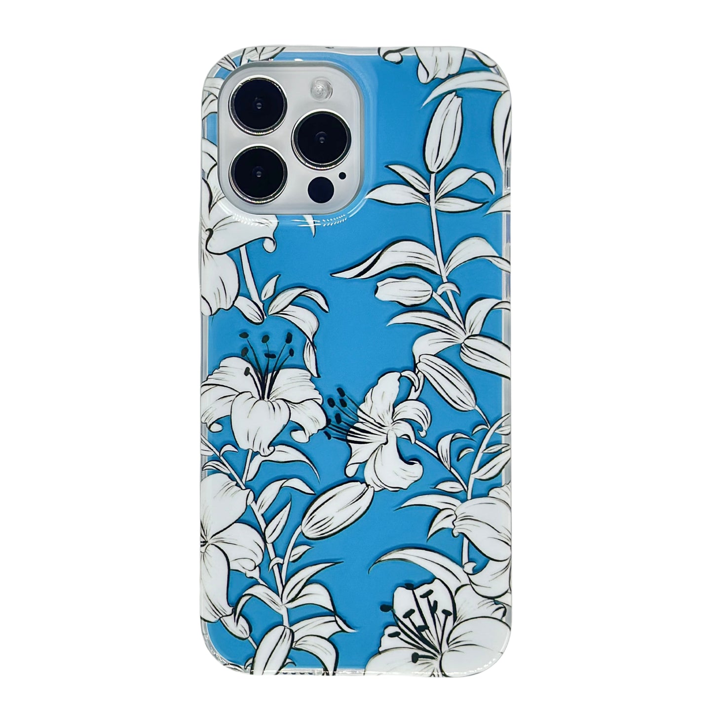 Lily Whisper Blue iPhone Case