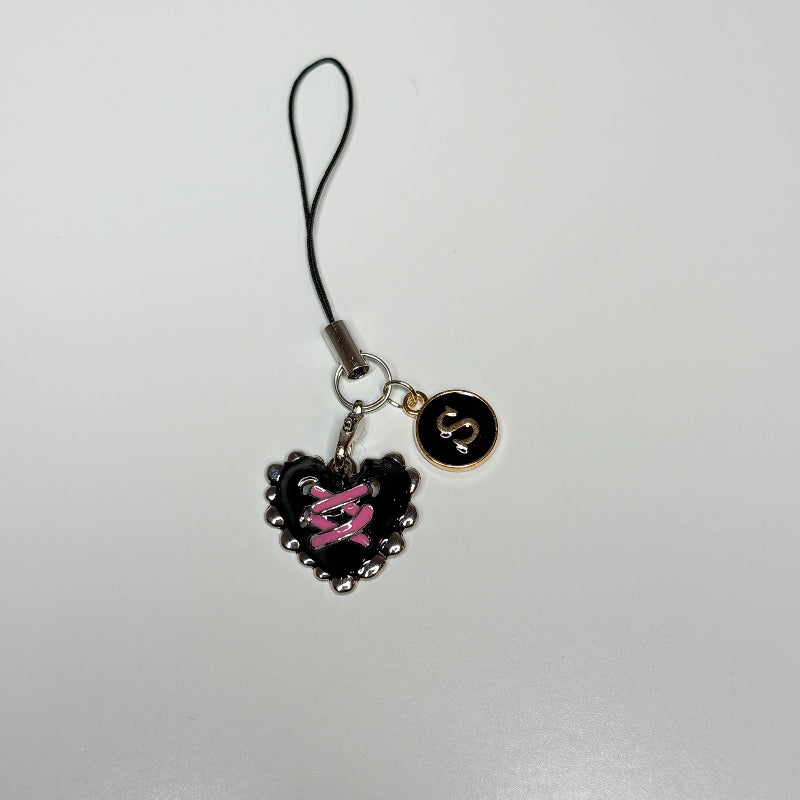 Black Pink Phone Charm Keychian Set