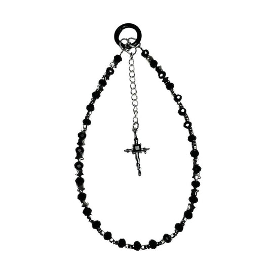 Black Cross Phone  Charm