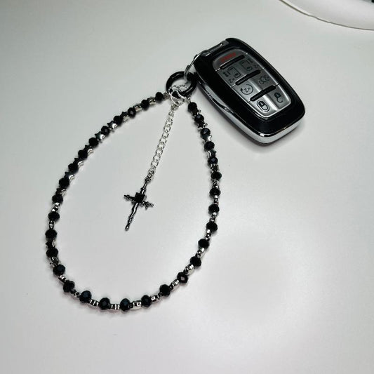 Black Cross Phone Charm 5