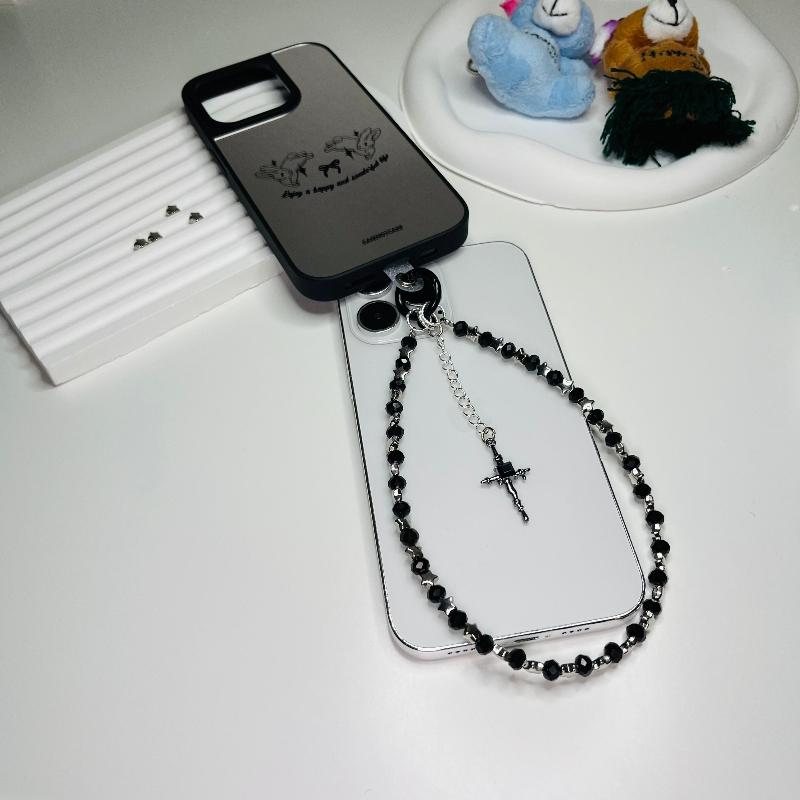Black Cross Phone Chain Black Cross Phone Chain