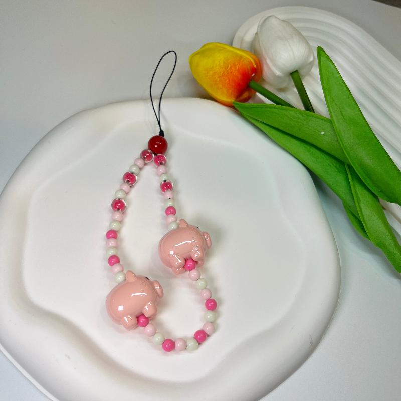 Cute Pink Piggy Phone Charm 3