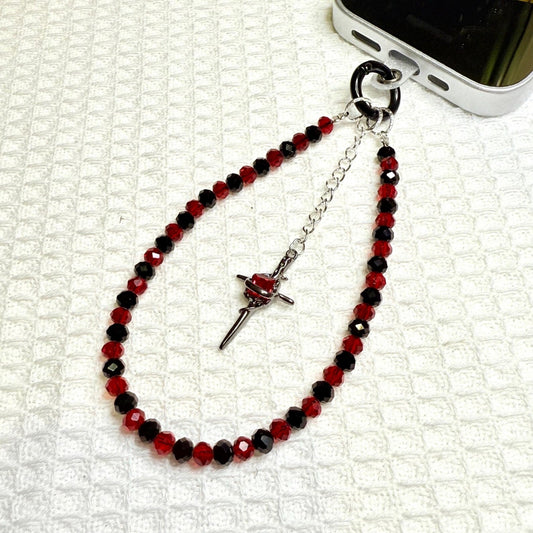 Dark Romance Red and Black Phone Charm