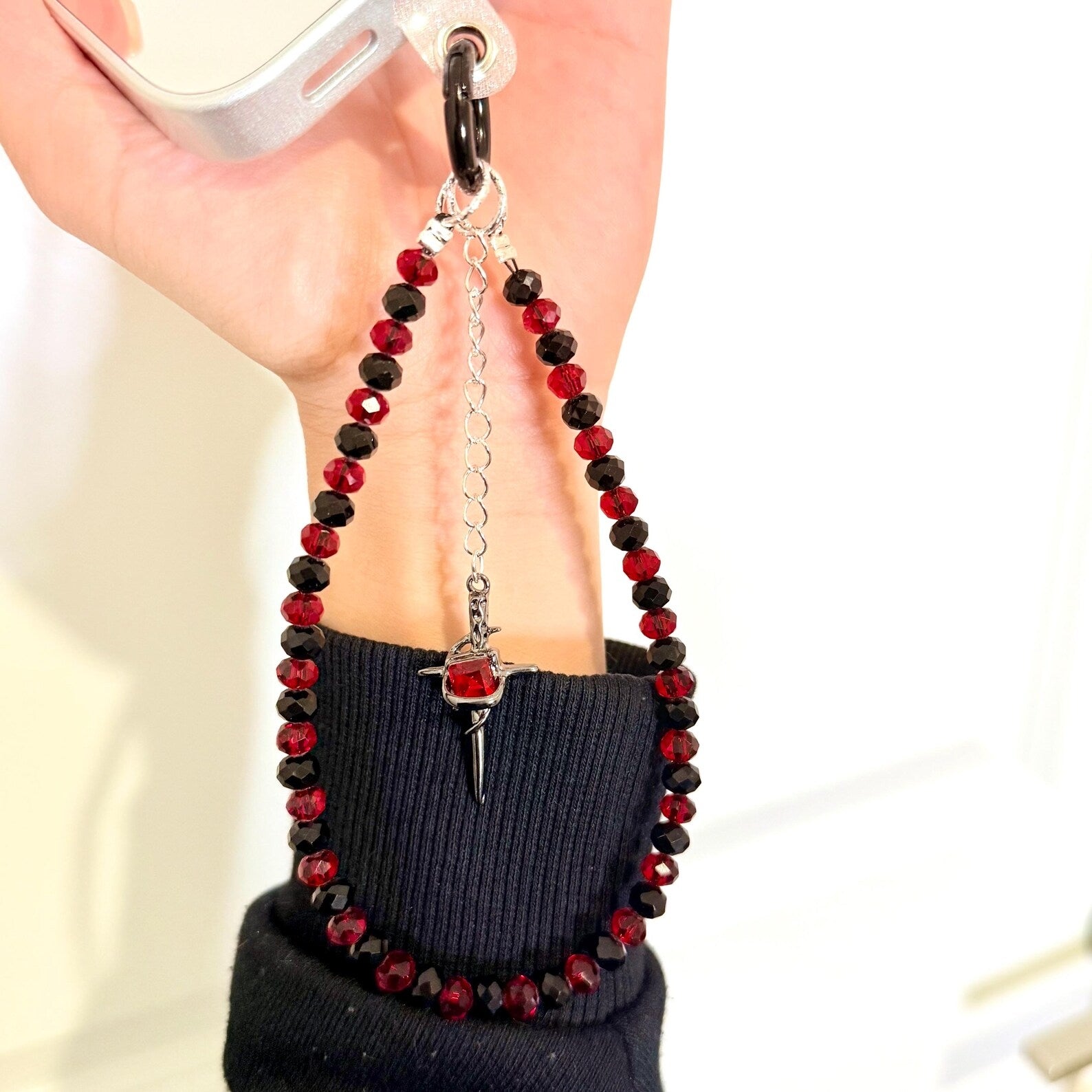 Dark Romances Red and Black Phone Charm