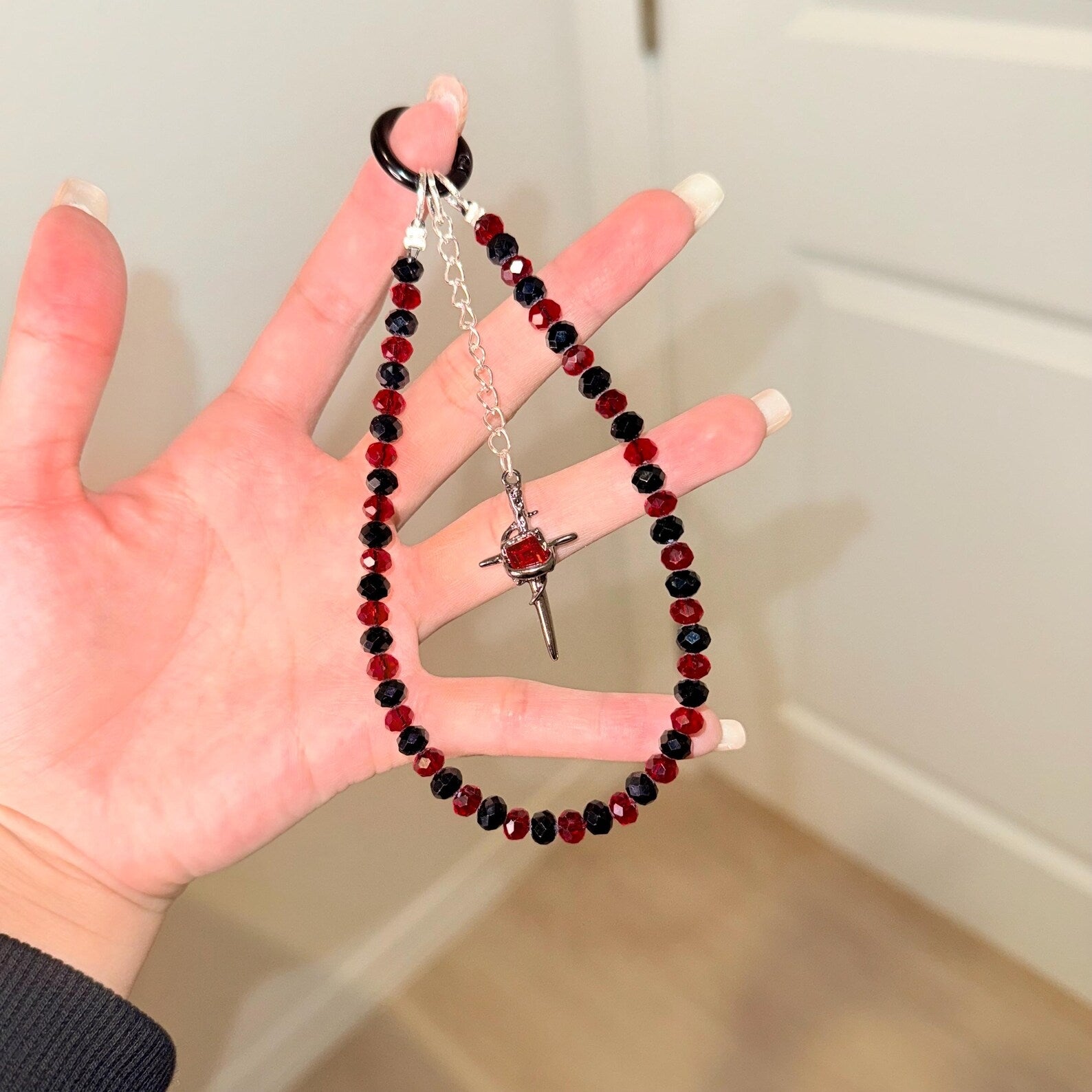 Dark Romances Red and Black Phone Charm