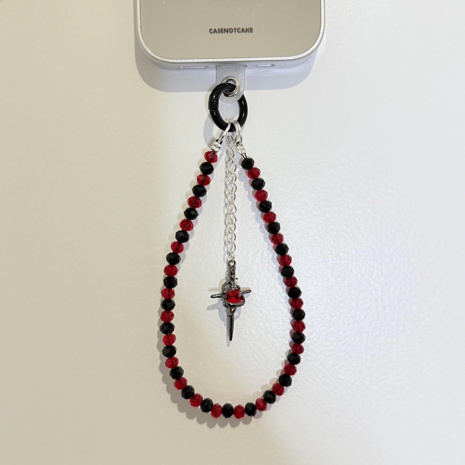 Dark Romances Red and Black Phone Charm