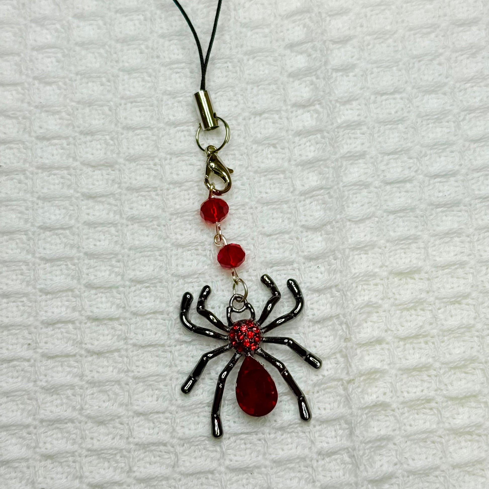 Gothic Vampire Red Crystal Phone Charm