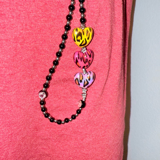 Leopard Heart Y2k Phone Charm