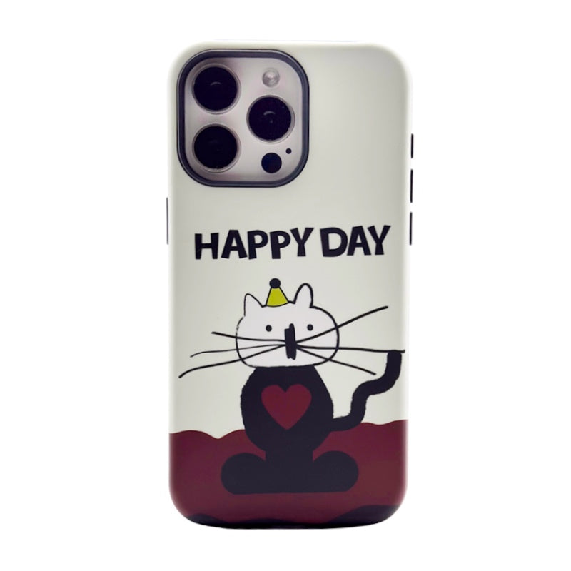 Long Whiskers Cute Cat Silicone iPhone Case