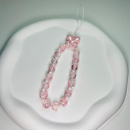 Pink Crystal Phone Charm