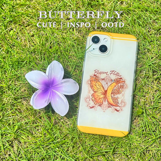 WHITE BUTTERFLY PHONE CASE