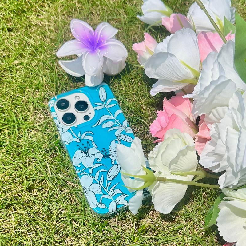 blue lily flower iPhone cases