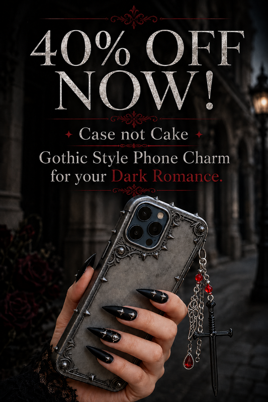 case not cake gothic dark romance aesthetic phone charm