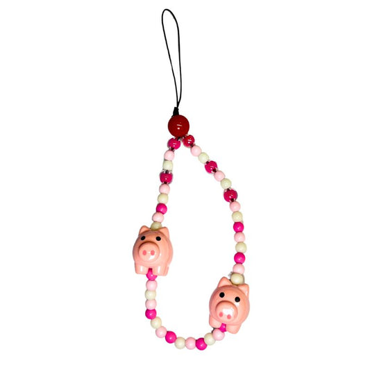 Pink Piggy Phone Charm