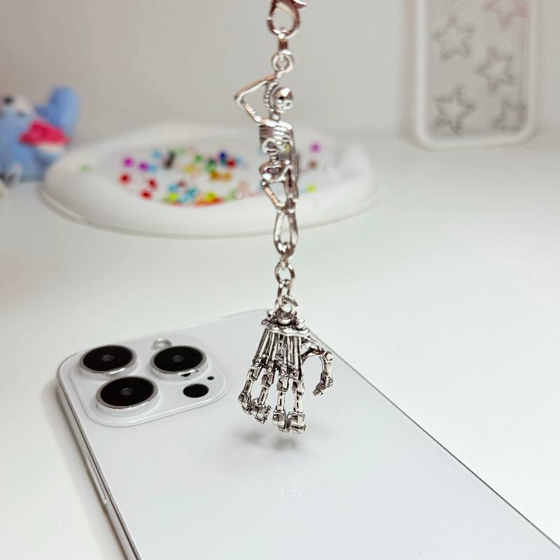 skull paw phone charm