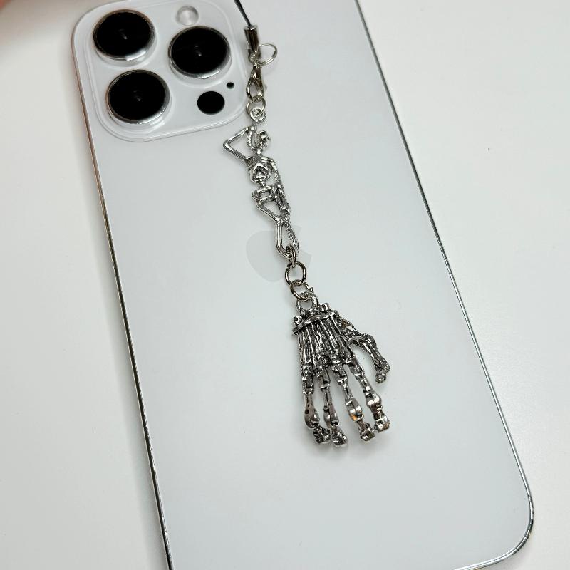 skull paw phone charm