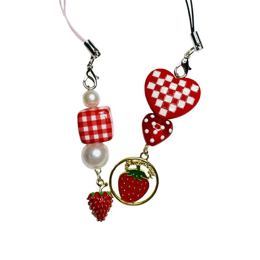 strawberry cute phone charm