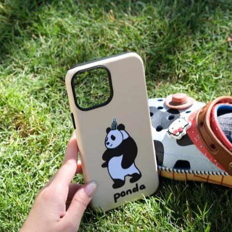 yellow panda phone case design